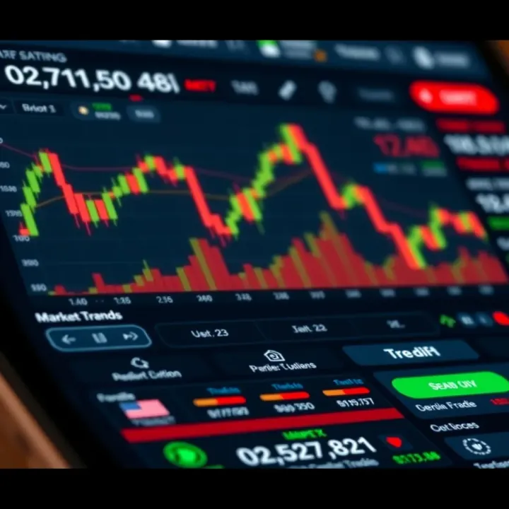 User-friendly forex trading app interface showing market trends and trade options
