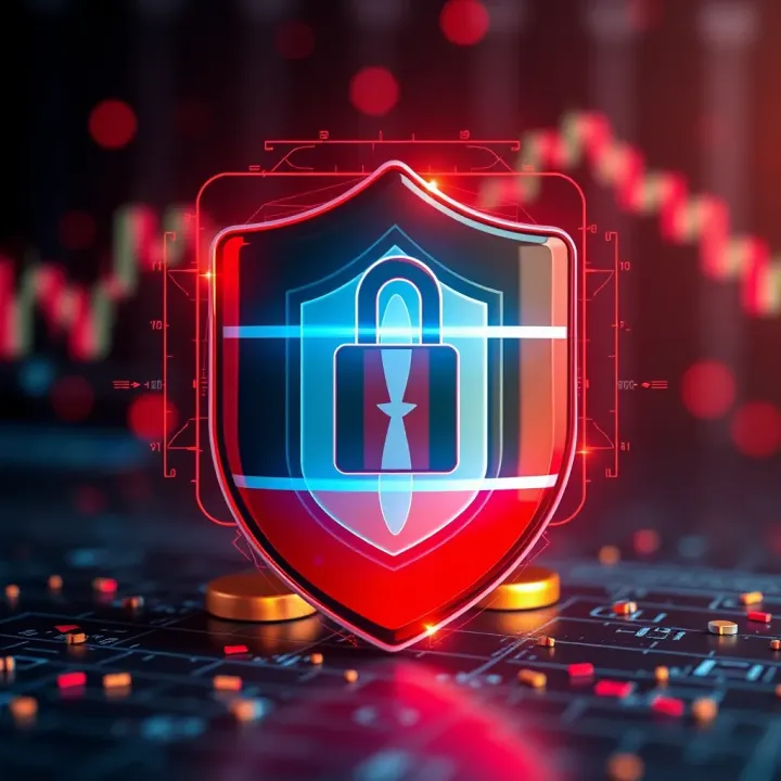 Conceptual illustration of secure online trading with digital shield and Kenyan flag symbolizing app safety