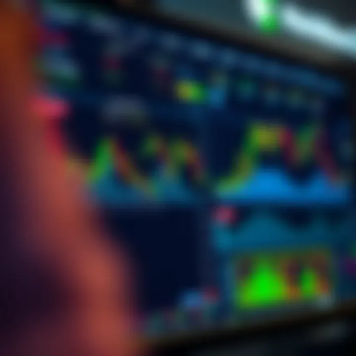 User interface of a cryptocurrency trading platform showing various digital currency charts and trading options