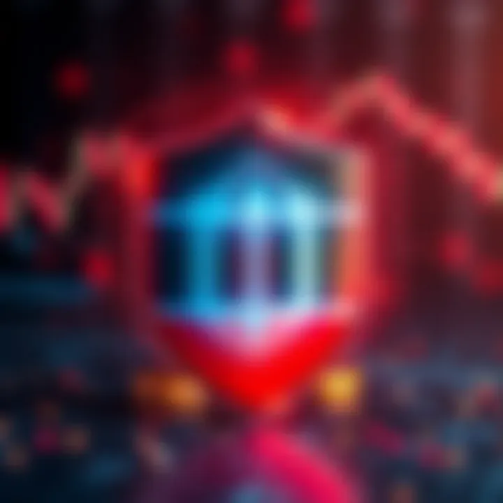 Conceptual illustration of secure online trading with digital shield and Kenyan flag symbolizing app safety