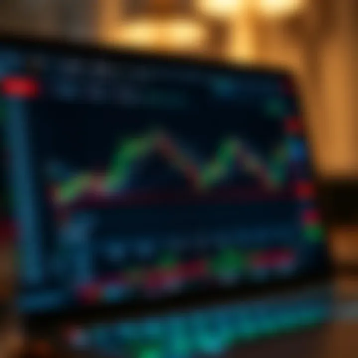 User interface of a cryptocurrency trading platform showing charts and trading options