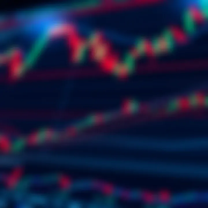 Illustration of common bullish and bearish candlestick patterns on a stock chart