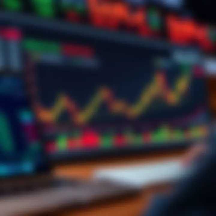 Conceptual illustration of risk management strategies in forex trading with graphs and protective measures