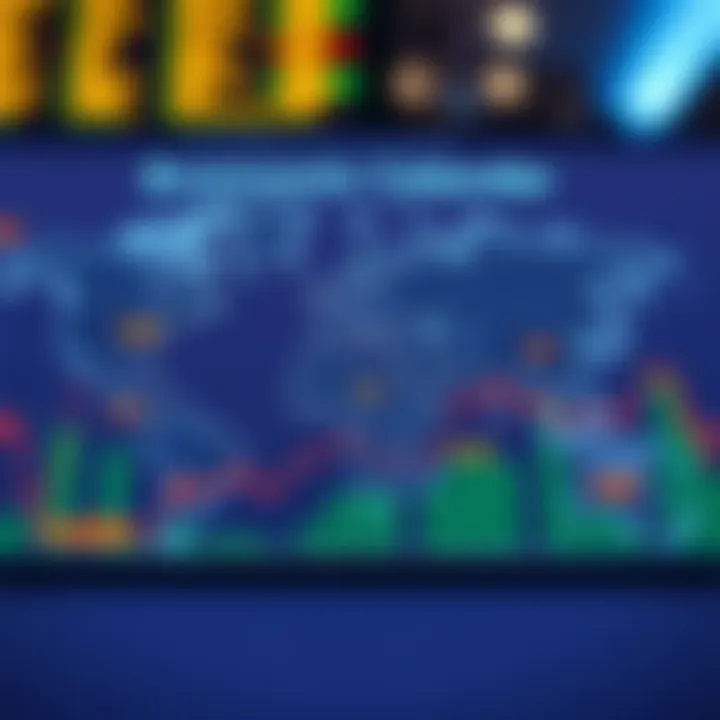 Global map highlighting regional economic events and market reactions