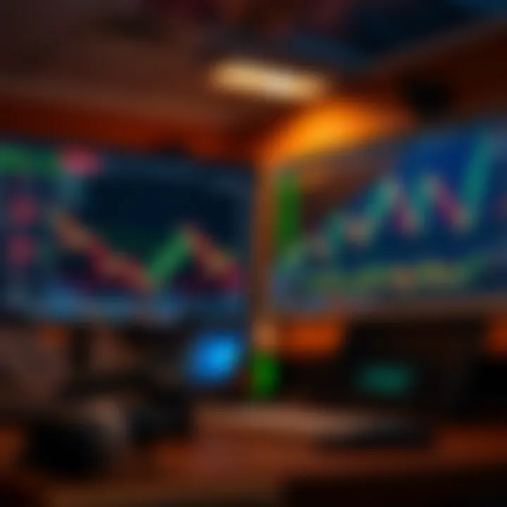 Visual representation of risk management tools and trading psychology concepts