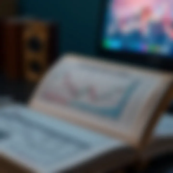 Open book displaying forex trading strategies with annotated graphs and notes