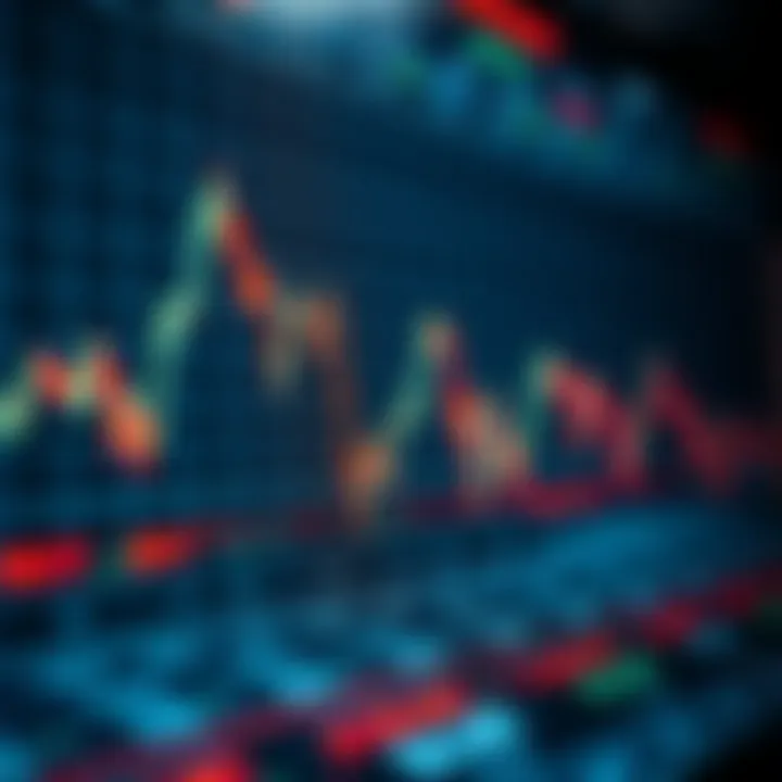 Graph showing currency exchange rate fluctuations based on economic data releases