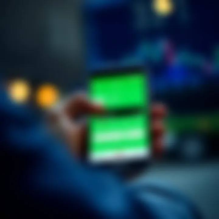 Mobile phone displaying M-Pesa payment interface used for forex transactions