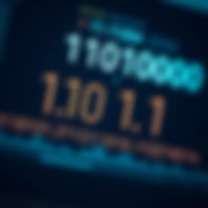 Diagram illustrating binary digits with corresponding decimal values showing place values