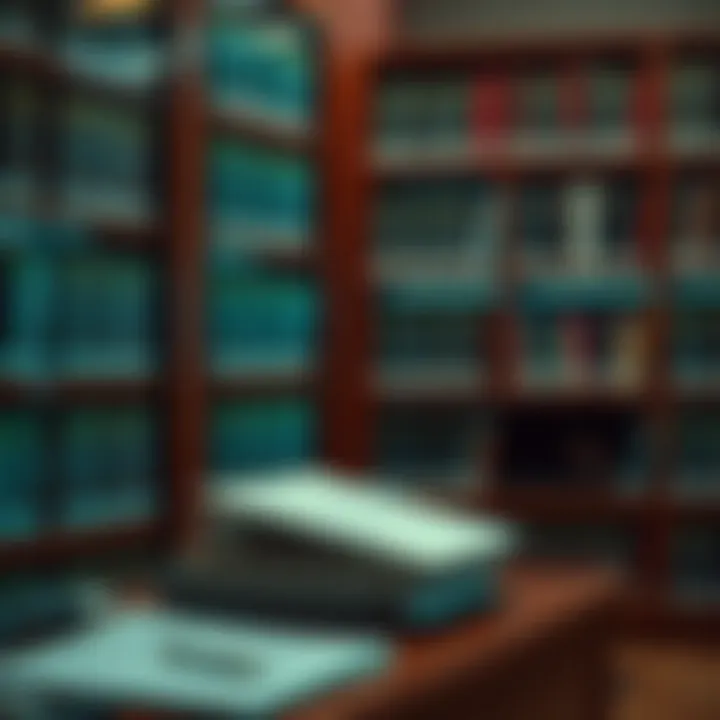 Visual representation of a digital library with various forex trading documents and PDFs