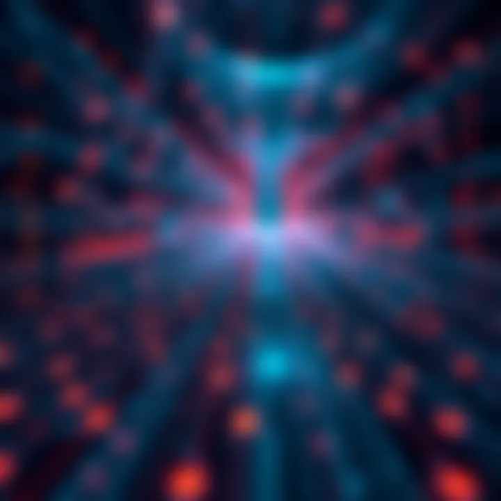 Illustration of data transmission using binary signals through electronic circuits and communication lines