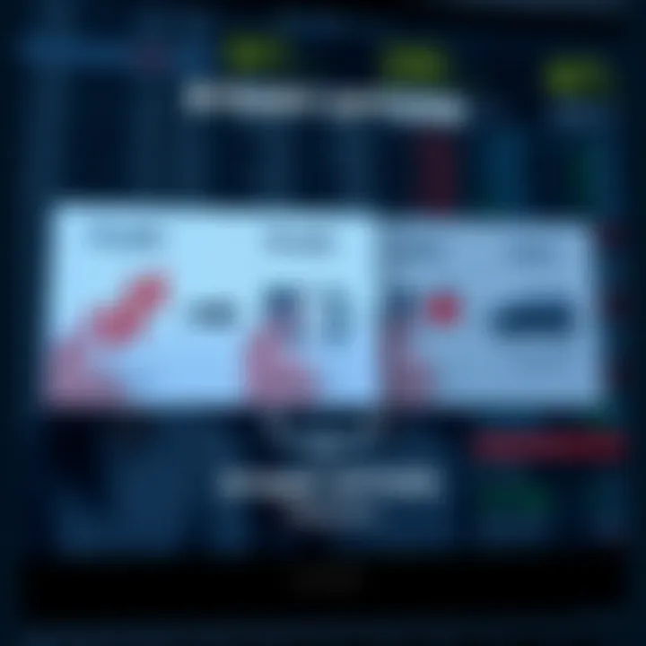 Diagram showing the concept of binary options trading with visual elements representing profit and loss scenarios
