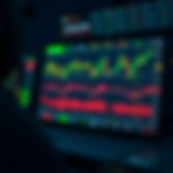 Illustration of secure online trading platform interface with charts and risk indicators