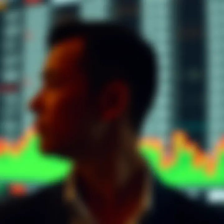 Visual representation of a head and shoulders pattern indicating a potential market reversal