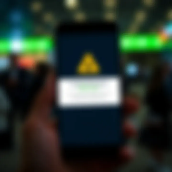 Android smartphone displaying a warning about custom binary blocked due to FRP lock