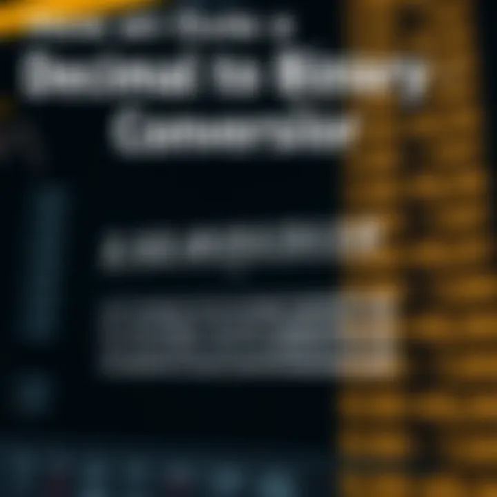 Diagram illustrating the conversion from a decimal number to its binary equivalent using place values