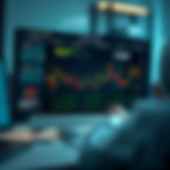Diagram showing automated binary options trading with chart, signals, and trading bot interface