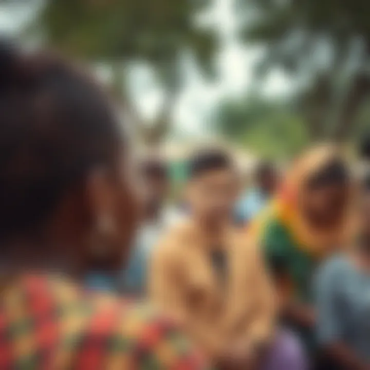 Community gathering in Kenya promoting acceptance and support for non-binary individuals