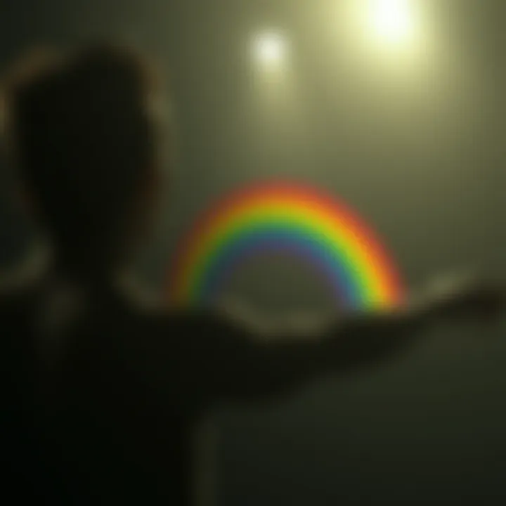 Symbolic rainbow and spectrum illustrating various sexual orientations within the non-binary community