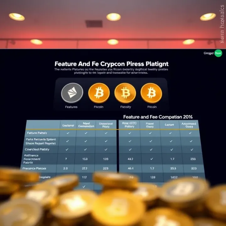 Comparison chart highlighting key features and fees of popular crypto trading platforms available in Kenya
