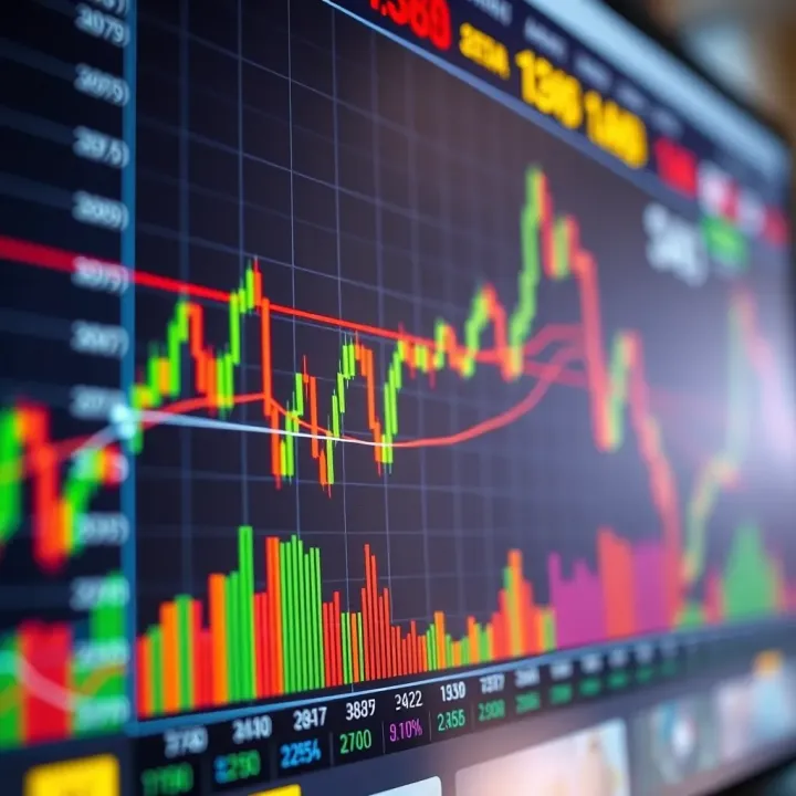 Forex Trading Platform Displaying Market Data Graph showing forex trading platform interface with currency charts and market data