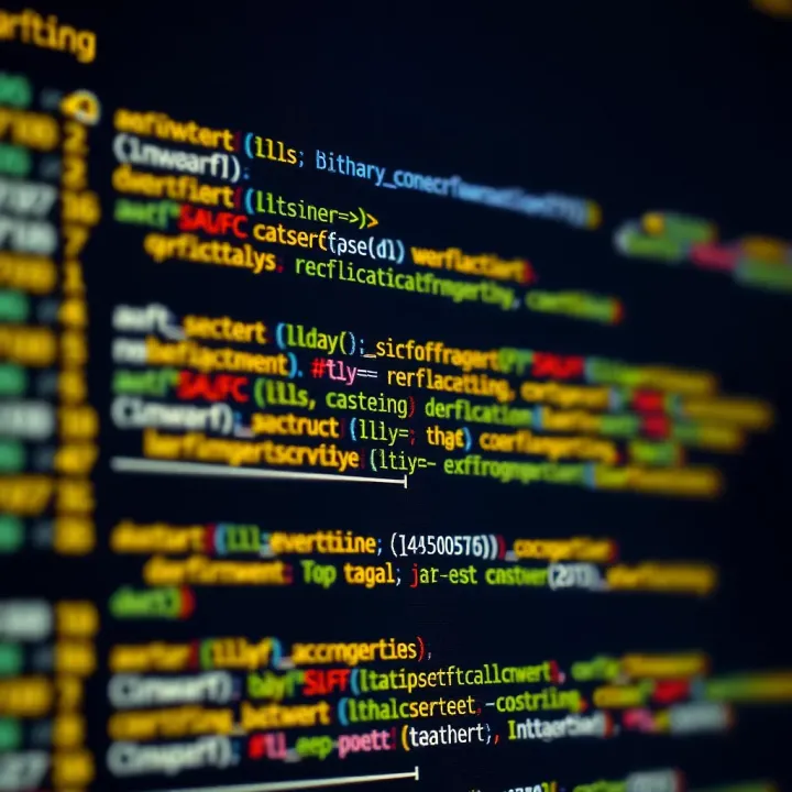 Code snippet showing binary search algorithm implementation in a programming language