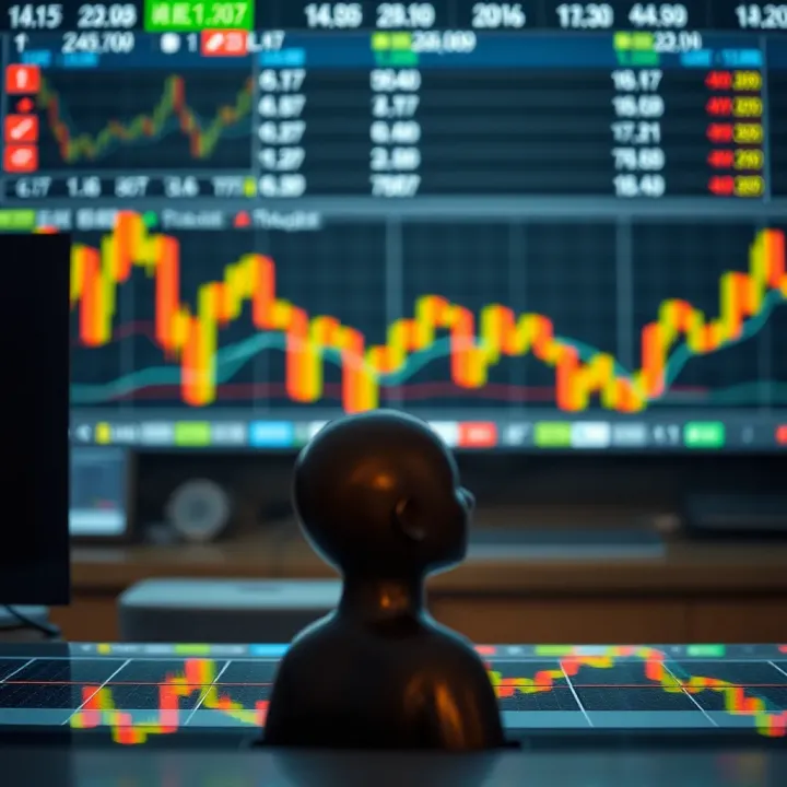 Conceptual illustration of risk management and psychological balance in forex trading