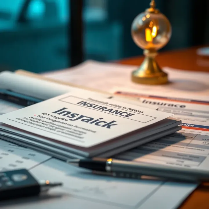 Technology tools and insurance documents representing risk management solutions for Kenyan companies