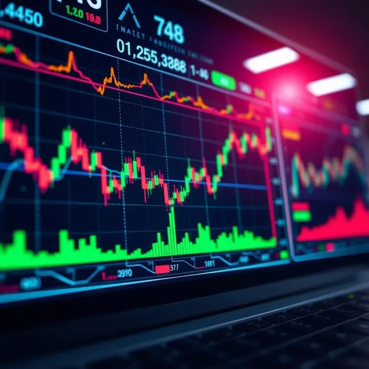 Automated Binary Trading Strategies Visualization Visualization of automated binary trading strategies with charts and algorithmic indicators