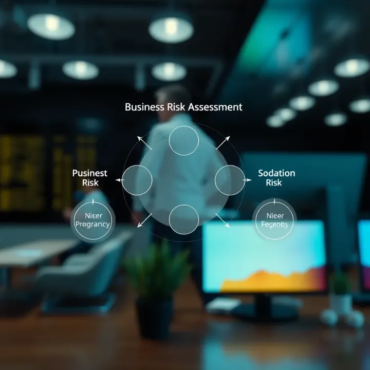 Diagram illustrating key business risk assessment elements and their relationships