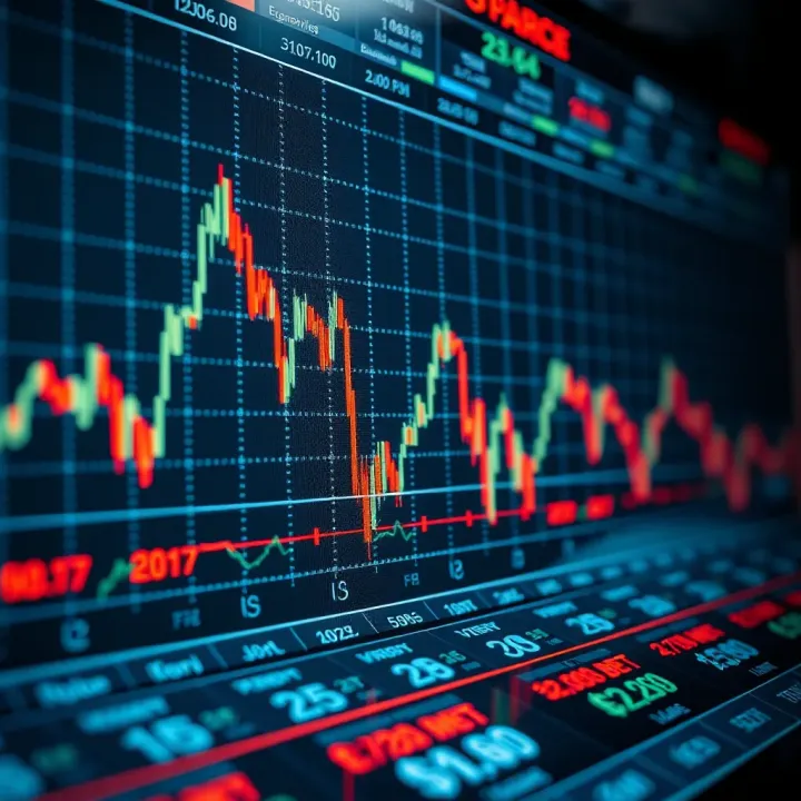 Graph showing currency exchange rate fluctuations based on economic data releases