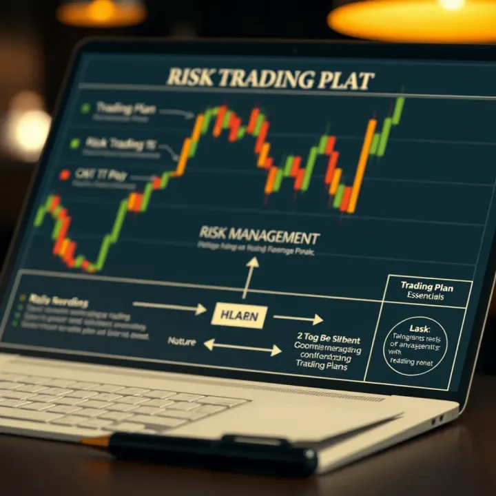 Diagram illustrating risk management techniques and trading plan components