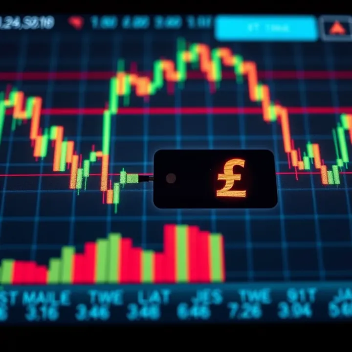 Chart displaying forex trading trends with Kenyan Shilling symbol