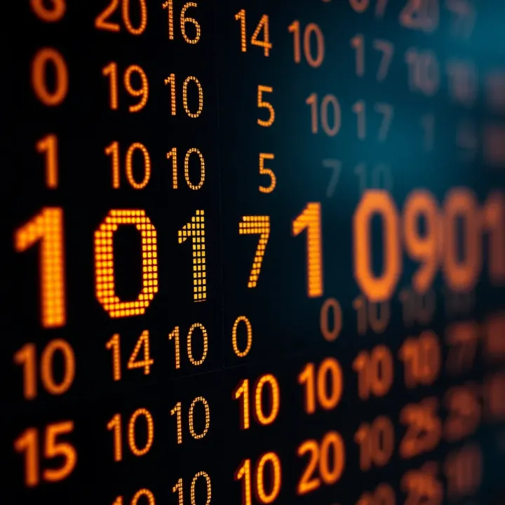 Visual representation of binary number system basics highlighting place values and binary digits