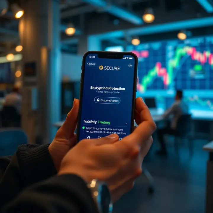 Secure Mobile Platform Ensuring Safe Forex Trading in Kenya Secure mobile platform showcasing encryption and protection features for forex trading
