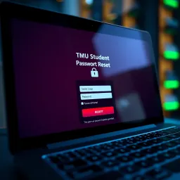 Secure login screen with password reset option on a digital device