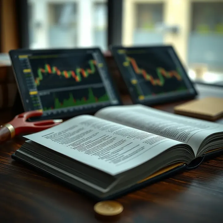 Open forex trading book with highlighted key concepts for Kenyan traders