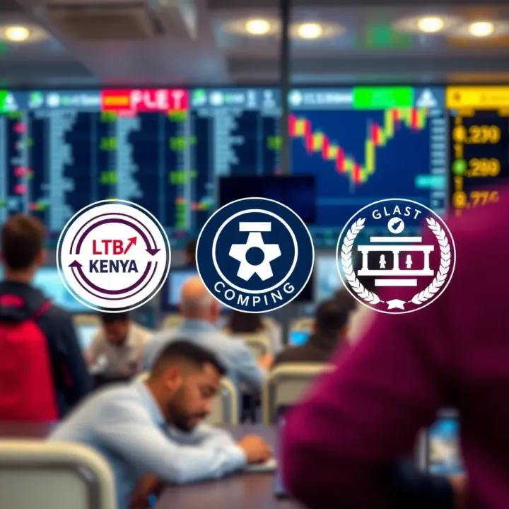 Selection of trusted forex brokers with Kenyan financial regulatory compliance logos