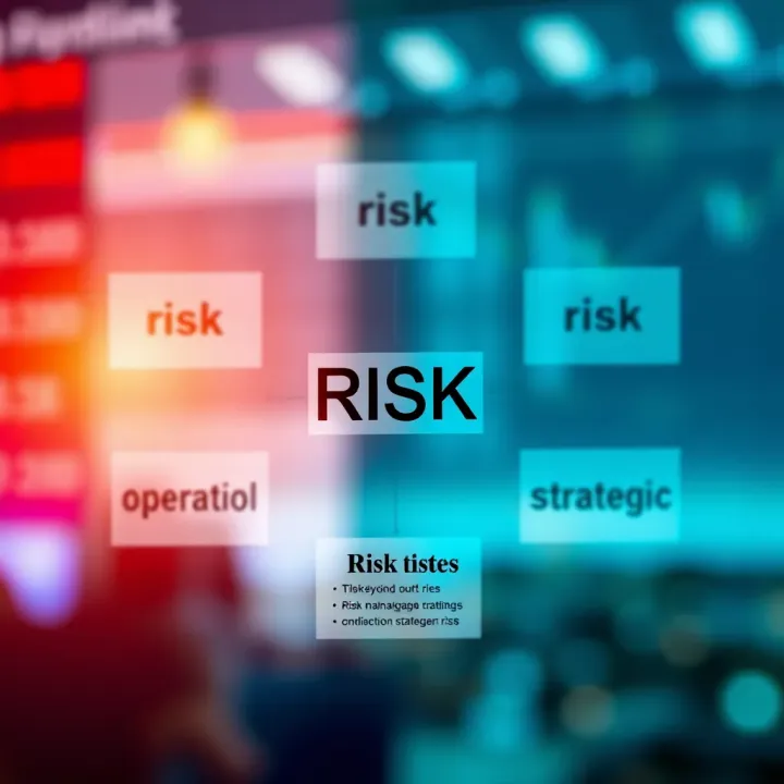 Diagram showing various categories of risks such as financial, operational, and strategic risks
