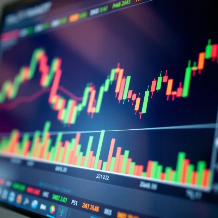 A detailed candlestick chart highlighting bullish and bearish candlestick patterns for market trend analysis