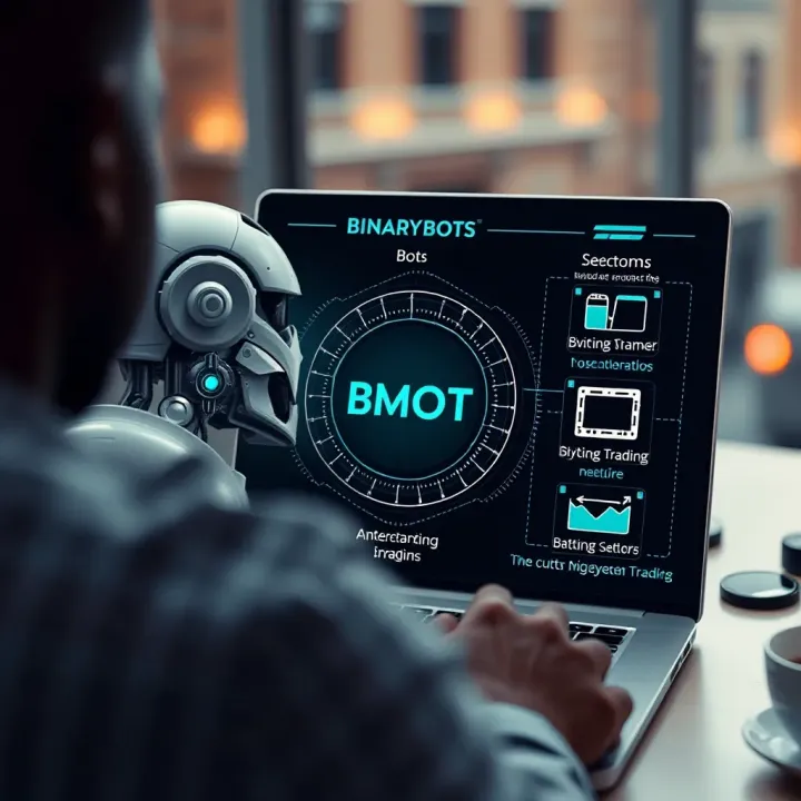 Diagram illustrating how binary bots execute trades automatically in binary options market