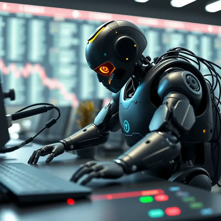 Diagram illustrating the mechanism of binary bots executing automated trading decisions