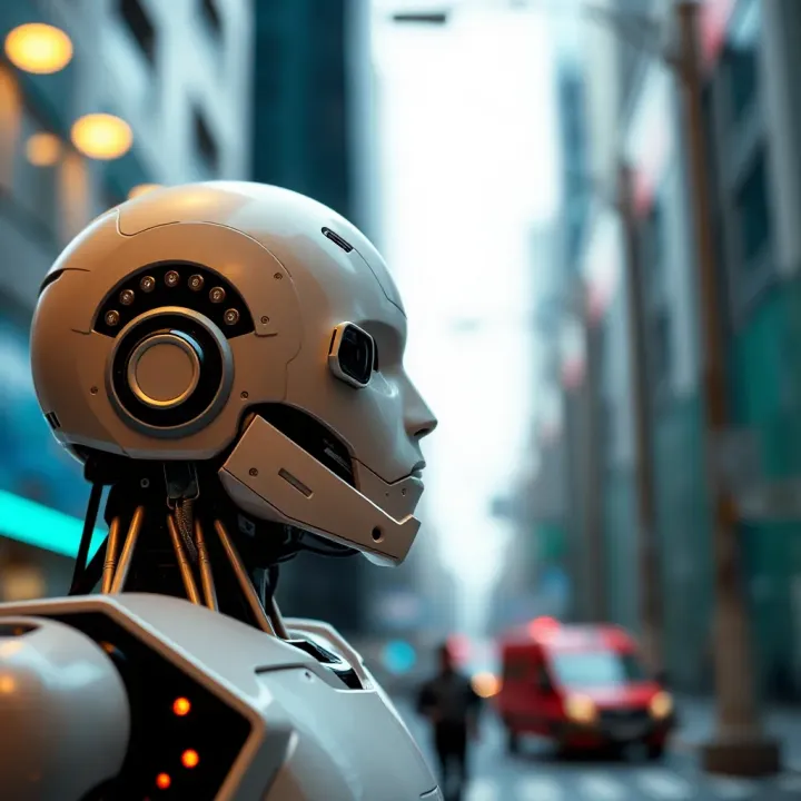 Visual representation of benefits and risks associated with using trading robots in financial markets