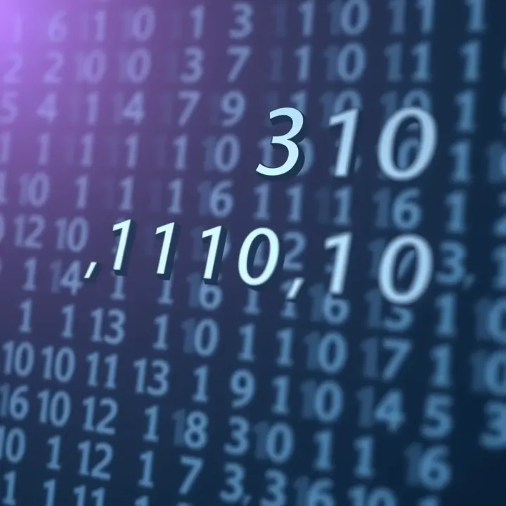 Diagram showing grouping of binary digits into sets of three for conversion