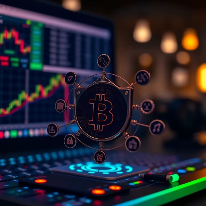 Visual representation of security features and regulatory icons related to crypto trading platforms