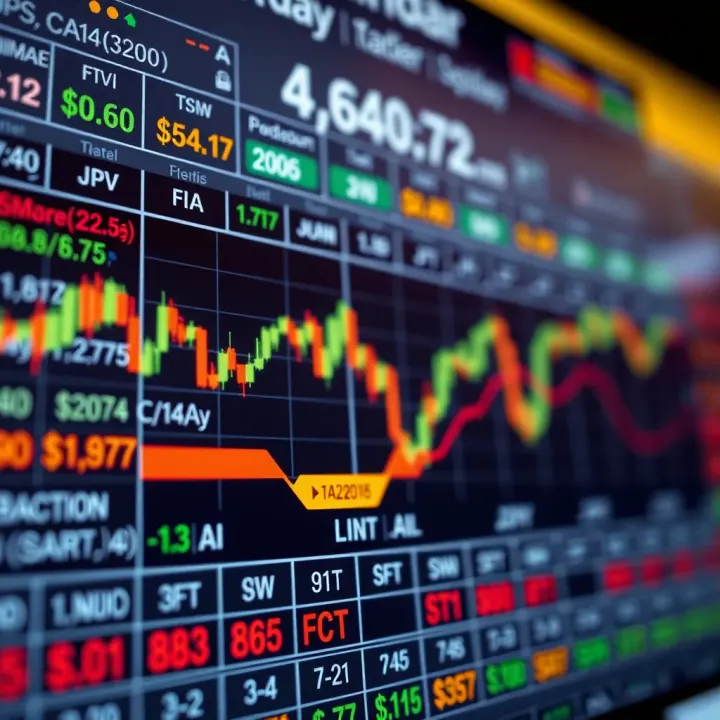 Overview of Key Economic Indicators on a Financial Calendar Financial chart displaying various economic indicators and calendar events