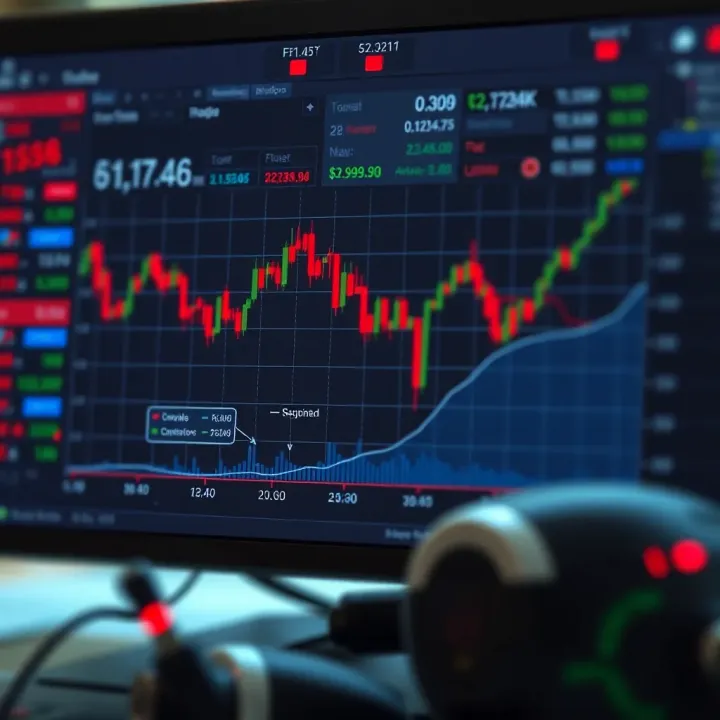 Graph showing potential benefits and risks of using forex trading robots in currency markets