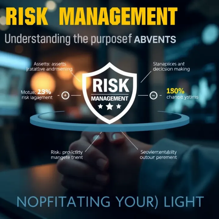 Visual Representation of Risk Management Benefits Graphic showing protection of assets and strategic decision making through risk management