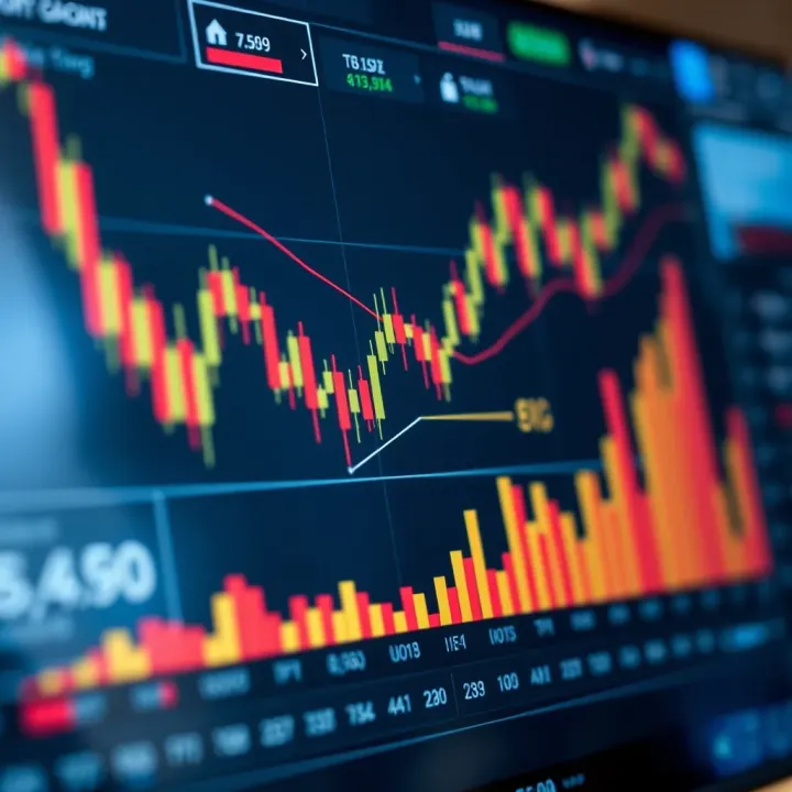 Illustration showing various distinct chart patterns used in technical analysis for trading