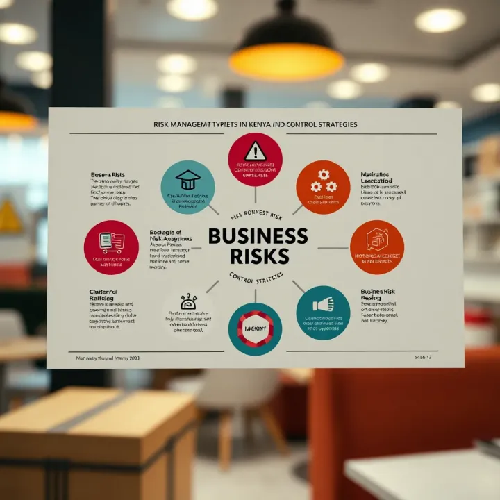 Diagram showing various common types of business risks faced in Kenya with control strategies